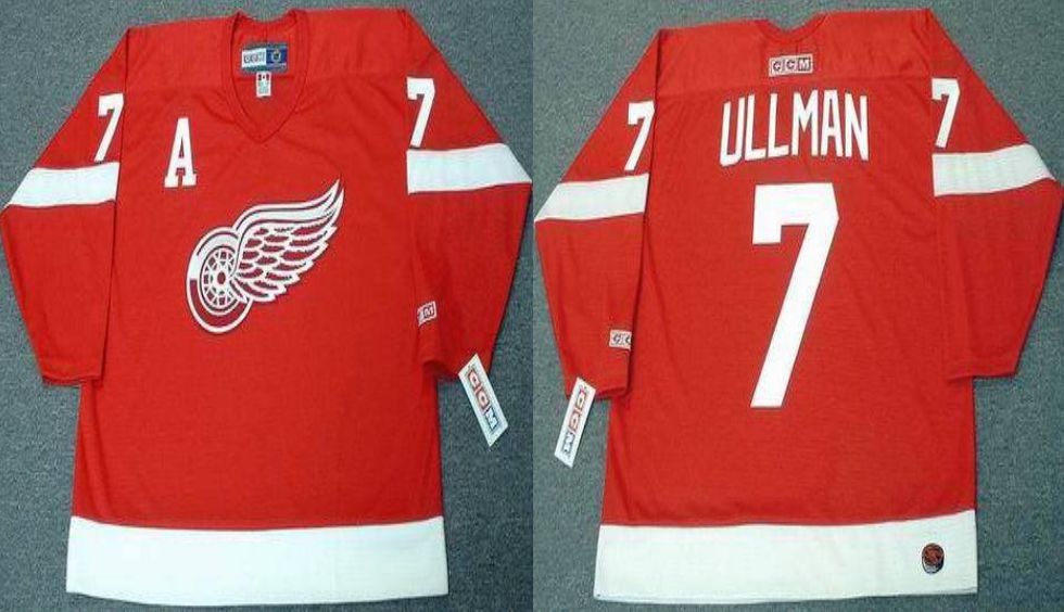 2019 Men Detroit Red Wings 7 Ullman Red CCM NHL jerseys